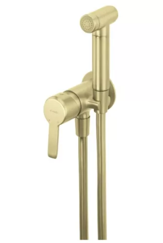 Falba süllyesztett csaptelep,Deante Arnika bidé csaptelep+kézizuhany,szálcsiszolt arany BQA_R34M
