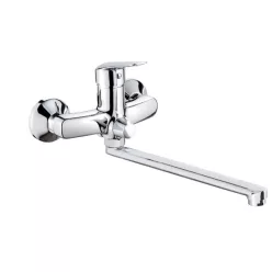   Mosdó csaptelep, Deante Boro fali mosdó csaptelep,meghosszabbított kifolyóval, króm BMO_056M