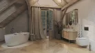 Kádtöltő csaptelep, Deante Silia kádtöltő csaptelep, szabadonálló, zuhanyszettel, króm BQS_017M