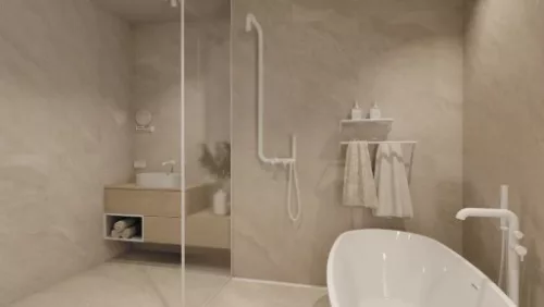 Kádtöltő csaptelep, Deante Silia kádtöltő csaptelep, szabadonálló, zuhanyszettel, fehér BQS_A17M