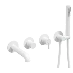   Falba süllyesztett csaptelep, Deante Silia kádtöltő csaptelep 4 lyukas, fehér BQS_A18P