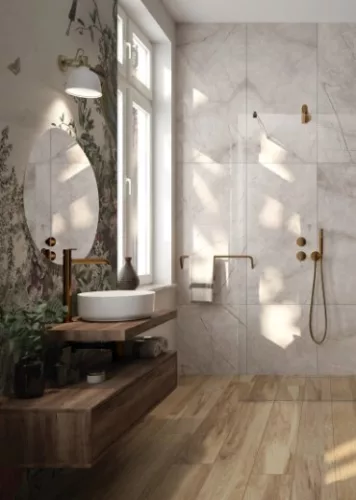 Mosdó csaptelep, Deante Silia mosdó csaptelep, magas, szálcsiszolt bronz BQS_C20K