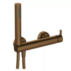   Zuhany csaptelep, Deante Silia zuhany csaptelep zuhanyszettel, szálcsiszolt bronz BQS_C41M