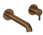 Falba süllyesztett csaptelep, Deante Silia mosdó csaptelep, szálcsiszolt bronz, BQS_C54L