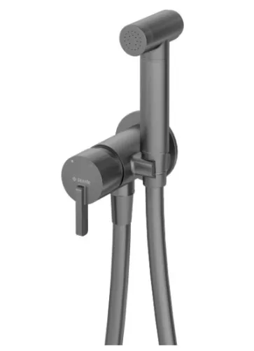 Falba süllyesztett csaptelep, Deante Silia bidé csaptelep kézizuhannyal,titanium BQS_D34M
