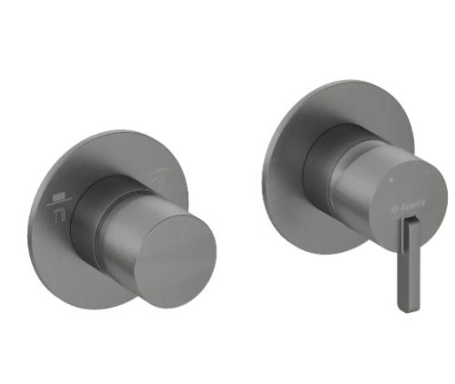 Falba süllyesztett csaptelep, Deante Silia zuhany csaptelep, vízszintes, titanium BQS_D46P