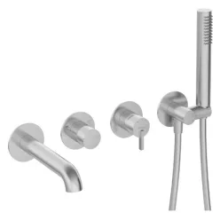   Falba süllyesztett csaptelep, Deante Silia kádtöltő csaptelep, szálcsiszolt acél BQS_F18P