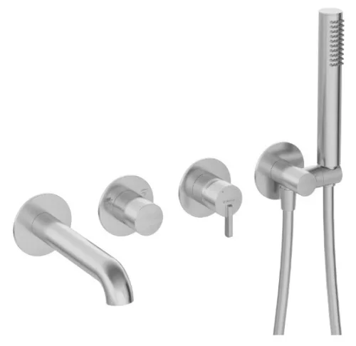 Falba süllyesztett csaptelep, Deante Silia kádtöltő csaptelep, szálcsiszolt acél BQS_F18P