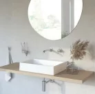 Falba süllyesztett csaptelep, Deante Silia mosdó csaptelep, szálcsiszolt acél BQS_F54L