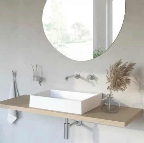 Falba süllyesztett csaptelep, Deante Silia mosdó csaptelep, szálcsiszolt acél BQS_F54L