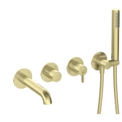   Falba süllyesztett csaptelep, Deante Silia kádtöltő csaptelep, szálcsiszolt arany BQS_R18P