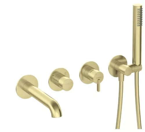 Falba süllyesztett csaptelep, Deante Silia kádtöltő csaptelep, szálcsiszolt arany BQS_R18P