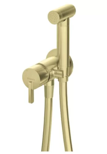 Falba süllyesztett csaptelep,Deante Silia bidé csaptelep+kézizuhany, szálcsiszolt arany BQS_R34M