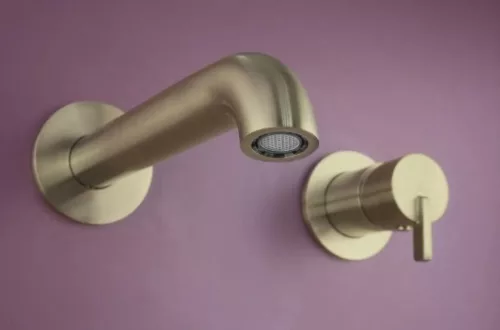 Falba süllyesztett csaptelep, Deante Silia mosdó csaptelep, szálcsiszolt arany BQS_R54L