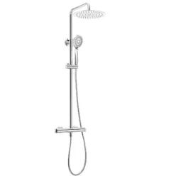   Zuhanyszett, Deante Therm esőztető fejzuhany, termosztatikus zuhany csaptelep, króm NAC_04OT