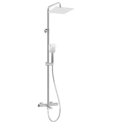   Zuhanyszett, Deante Therm esőztető fejzuhany, termosztatikus kádtöltő csaptelep, króm NAC_01HT