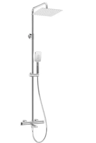 Zuhanyszett, Deante Therm esőztető fejzuhany, termosztatikus kádtöltő csaptelep, króm NAC_01HT