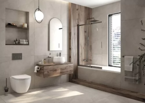 Zuhanyszett, Deante Therm esőztető fejzuhany, termosztatikus kádtöltő csaptelep,titanium NAC_D1HT