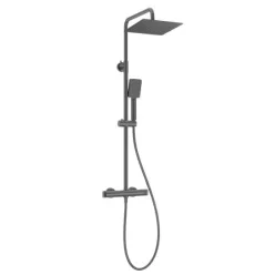   Zuhanyszett, Deante Therm esőztető fejzuhany, termosztatikus zuhany csaptelep,titanium NAC_D4HT