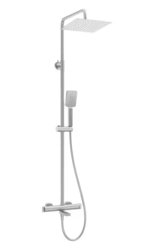 Zuhanyszett, Deante Therm termosztatikus kádtöltő csapteleppel,szálcsiszolt acél NAC_F1HT