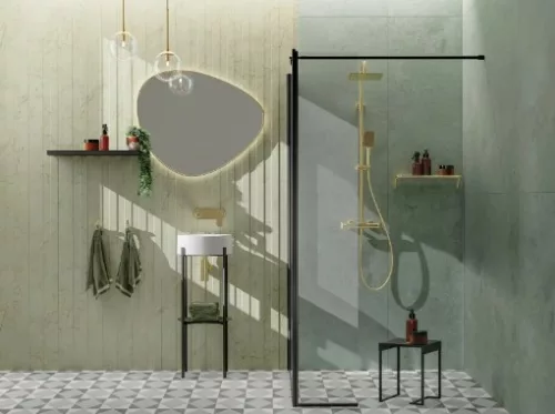 Zuhanyszett, Deante Therm termosztatikus zuhany csapteleppel,arany NAC_Z4HT