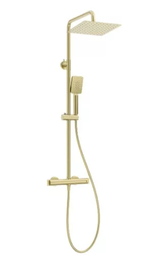 Zuhanyszett, Deante Therm termosztatikus zuhany csapteleppel, szálcsiszolt arany NAC_R4HT