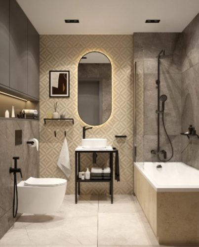 Zuhanyszett, Deante Coriander zuhanyszett kádtöltő csapteleppel, fekete NAC_N1JM