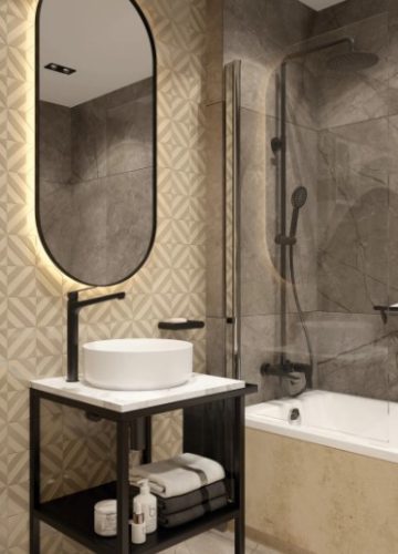 Zuhanyszett, Deante Coriander zuhanyszett kádtöltő csapteleppel, fekete NAC_N1JM