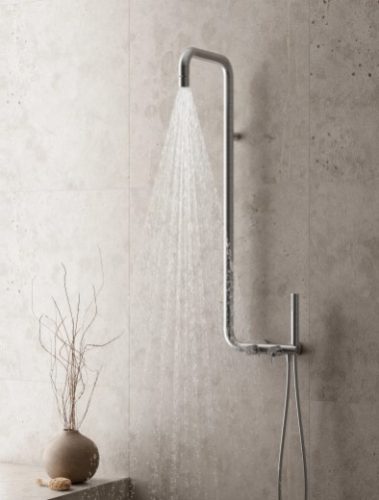 Zuhanyszett, Deante Silia zuhanyszett zuhany csapteleppel, szálcsiszolt acél NQS_F4XM