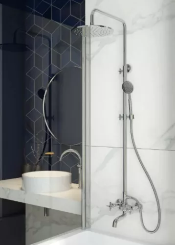 Zuhanyszett, Deante Temisto zuhanyszett kádtöltő csapteleppel, króm NAC_01QT