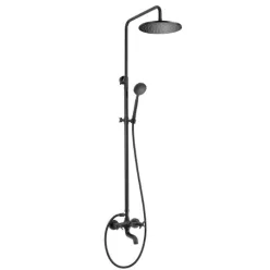   Zuhanyszett, Deante Temisto zuhanyszett kádtöltő csapteleppel, fekete NAC_N1QT