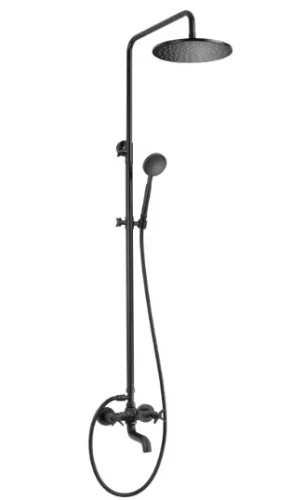 Zuhanyszett, Deante Temisto zuhanyszett kádtöltő csapteleppel, fekete NAC_N1QT