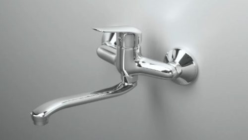 Mosogató csaptelep, Deante Boro mosogató csaptelep, fali, króm BMO_080M