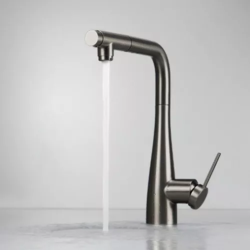 Mosogató csaptelep, Deante Eridan vízszűrő csatlakozóval,titanium BRE_D75M
