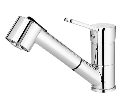 Mosogató csaptelep, Deante Narcyz  kihúzható kifolyóval, 2 áramlási típus, króm BDN_071M