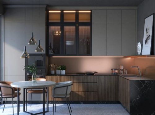 Mosogató csaptelep, Deante Silia kihúzható kifolyóval, titanium BQS_D73M