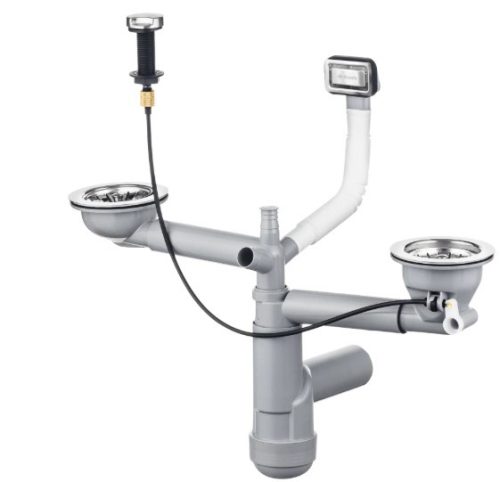 Mosogató szifon, Deante Space-Saver Lux gránit mosogatókhoz, 1,5-2 medencés, Space-Saver ZXY_9912