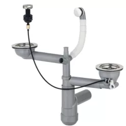   Mosogató szifon, Deante Space-Saver Lux gránit mosogatókhoz, 1,5-2 medencés, Space-Saver ZXY_9918