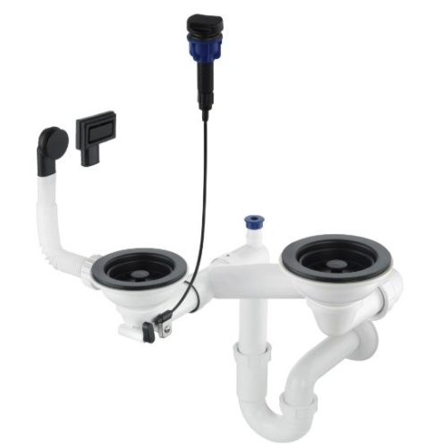 Mosogató szifon,Deante Space-Saver szifon gránit mosogatókhoz,1,5-2 medencés,Space-Saver ZXY_N973