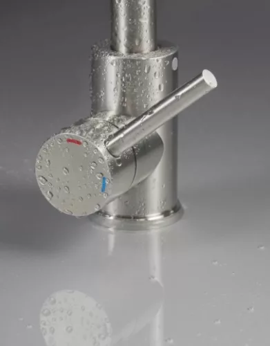 Mosogató csaptelep, Deante Luno rugalmas kifolyó,2 áramlási típus,bézs,szálcsiszolt acél BOC_5740