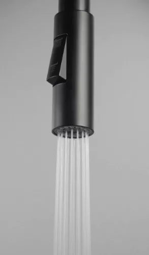 Mosogató csaptelep, Deante Luno rugalmas kifolyó,2 áramlási típus, fekete BOC_N74M