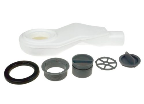 Alkatrész, Deante padlóösszefolyó lefolyó szett, egyenes, fehér KXY_9936