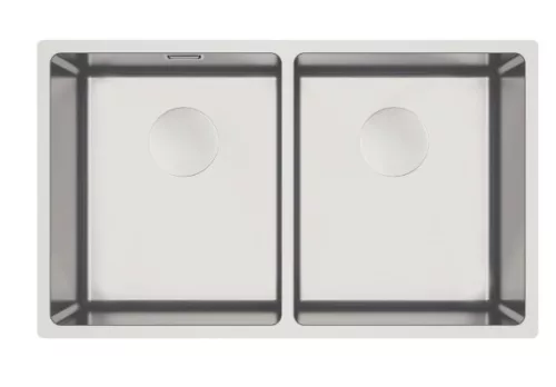 Mosogatótálca, Deante Egeria 2 medencés, acél mosogató, függesztett, szálcsiszolt acél ZPE_020A