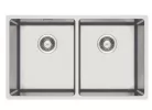 Mosogatótálca, Deante Egeria 2 medencés, acél mosogató, függesztett, szálcsiszolt acél ZPE_020A