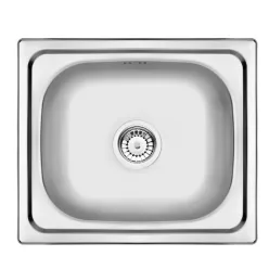   Mosogatótálca, Deante Doppio 1 medencés, acél mosogató, szatén ZEN_0103