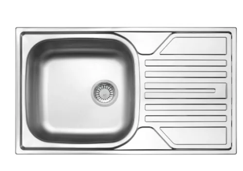 Mosogatótálca, Deante Legato 1 medencés csepegtetővel, acél mosogató, szatén ZEL_0113