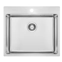   Mosogatótálca, Deante Olfato 1 medencés, acél mosogató, szálcsiszolt acél ZPO_010B