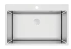 Mosogatótálca, Deante Olfato 1 medencés, acél mosogató, szálcsiszolt acél ZPO_010C