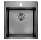 Mosogatótálca, Deante Olfato Precious 1 medencés, acél mosogató, titanium ZPO_D10A