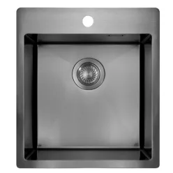   Mosogatótálca, Deante Olfato Precious 1 medencés, acél mosogató, titanium ZPO_D10A